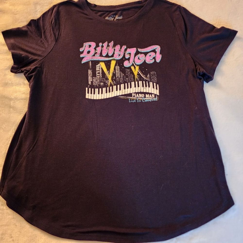 Billy Joel Piano Man 2021 Black Tshirt With Graphics Size 0X XL